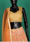 Art Silk Mehndi Designer Lehenga Choli - 1