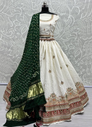 A Line Lehenga Choli Lucknowi 