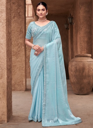 Absorbing Satin Silk Sangeet Classic Designer Saree