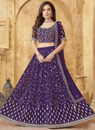 Absorbing Silk Embroidered Readymade Lehenga Choli