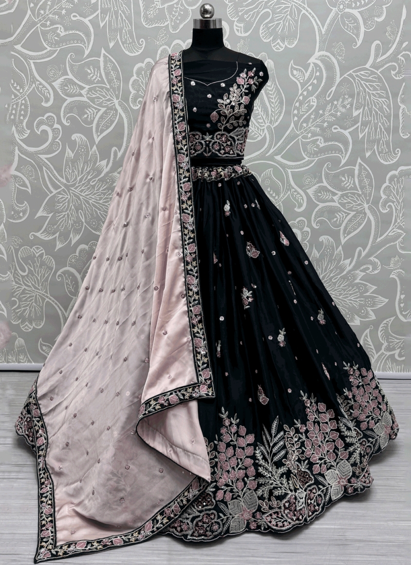 Adorning Sequins Silk Trendy Lehenga Choli