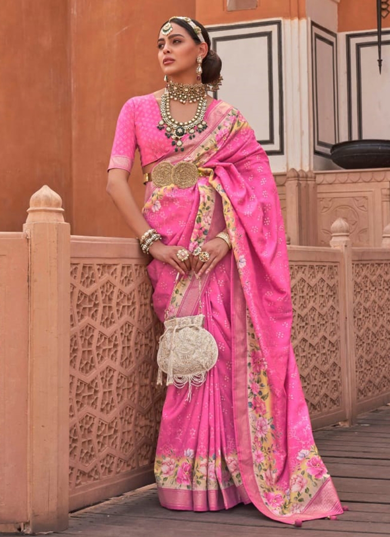 Buy Designer Sarees, Salwar Kameez, Kurtis & Tunic and Lehenga  Choli.Stunning Pink Net Saree