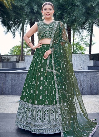 Amusing pure-dola Embroidered Readymade Lehenga Choli