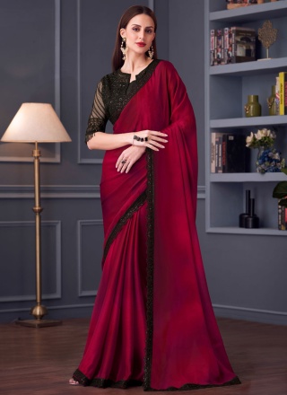 Amusing Rani and Red Designer Saree