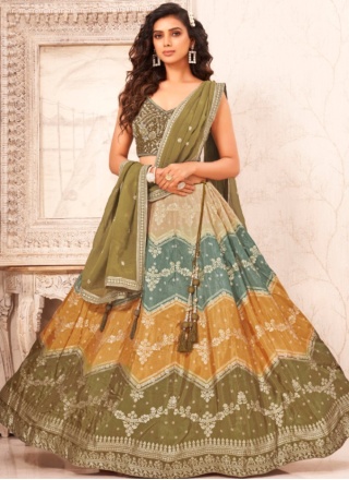 Angelic Faux Georgette Cut Dana Designer Lehenga Choli