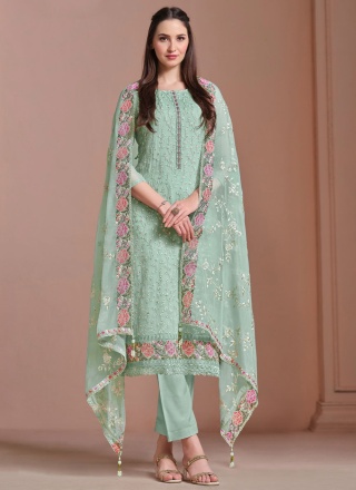 Aqua Blue Color Pant Style Suit