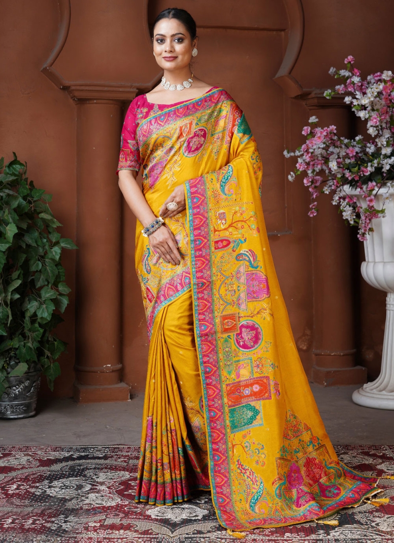 Aristocratic pure-dola Sangeet Classic Saree