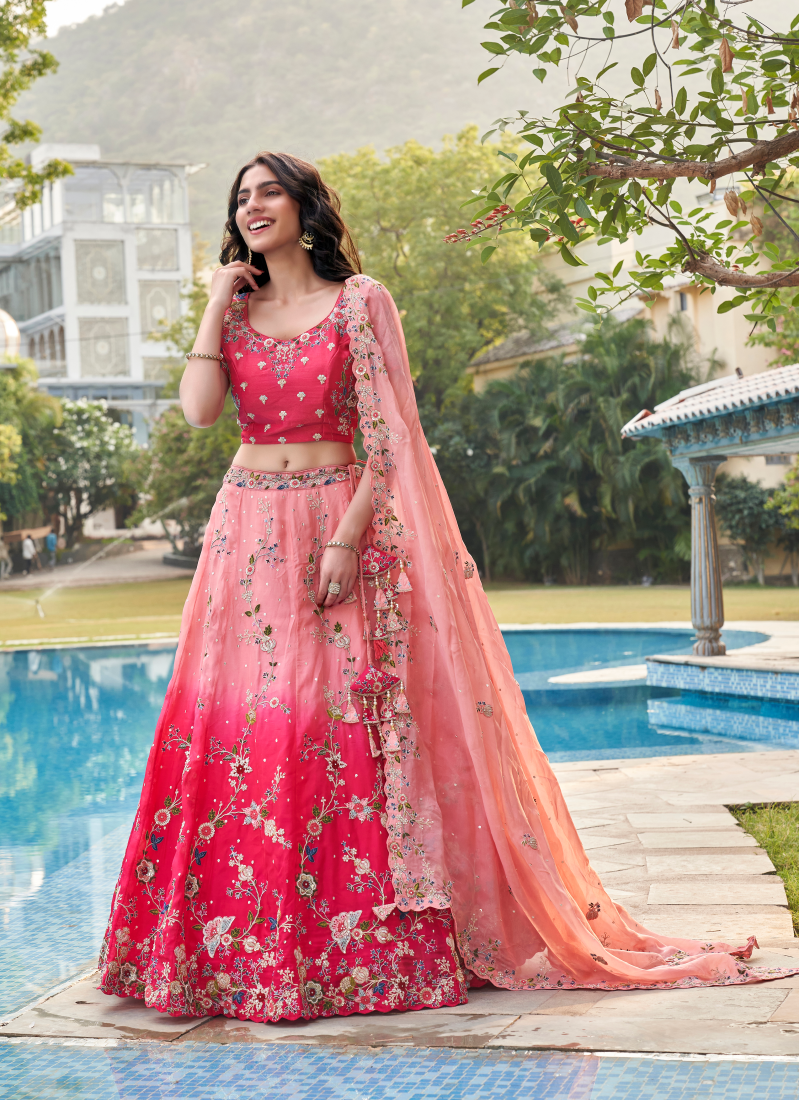 Art Dupion Silk Applique Lehenga Choli