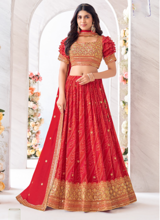 Art Dupion Silk Resham Coating Lehenga Choli