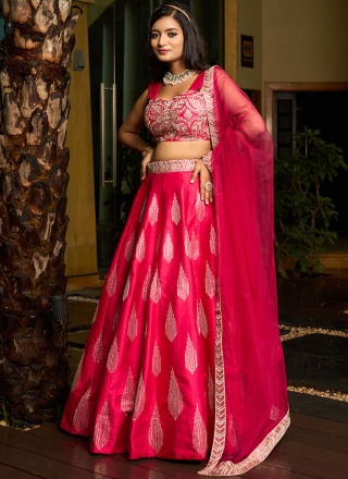 Art Silk Sequins Rani Lehenga Choli