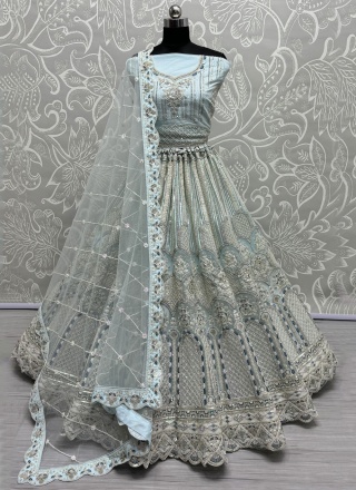 Auspicious Blue Diamond Lehenga Choli