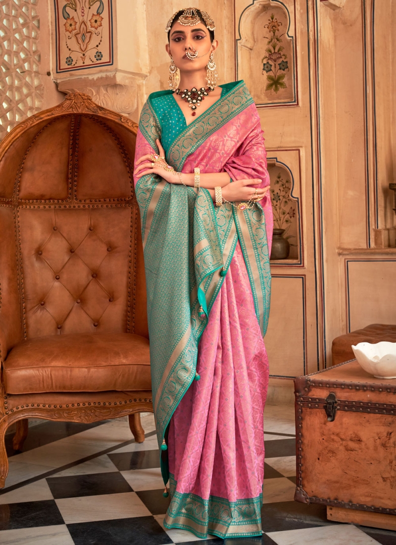 Banarasi Silk Trendy Saree in Pink