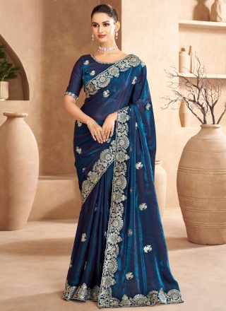 Baronial Morpeach  Reception Classic Saree