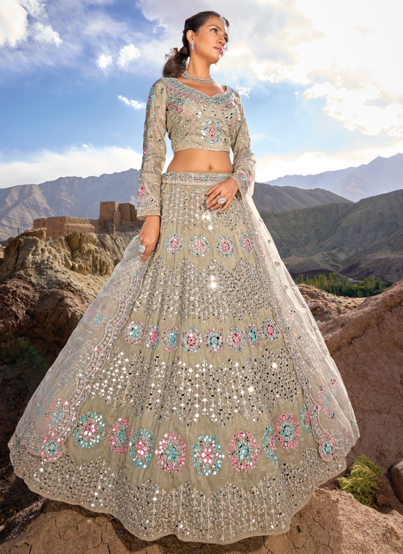 Silver Color Silk Wedding Wear Lehenga Choli in 2024 | Ruffles fashion, Lehenga  choli, Lehenga