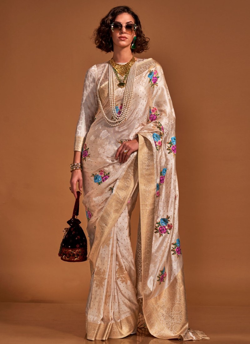 Beige Color Classic Saree