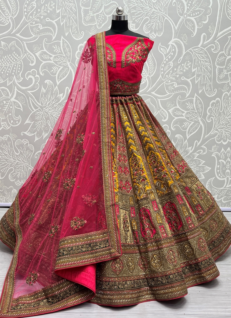 Majestic Satin Wedding Trendy Lehenga Choli -