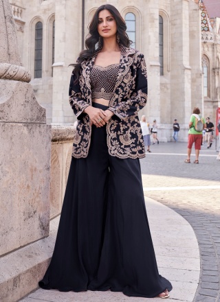 Black Silk Bollywood Salwar Kameez