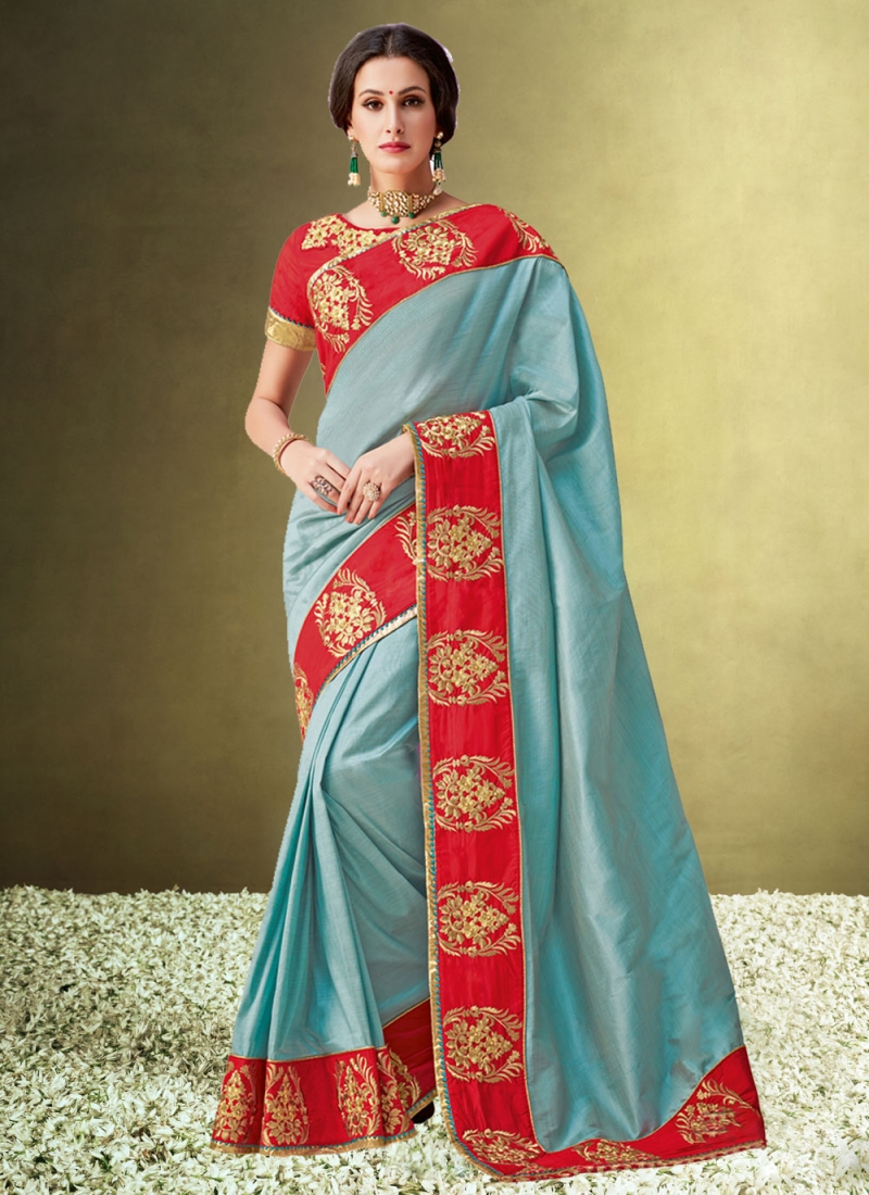 Blue Color Classic Saree