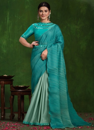 Blue Color Contemporary Saree