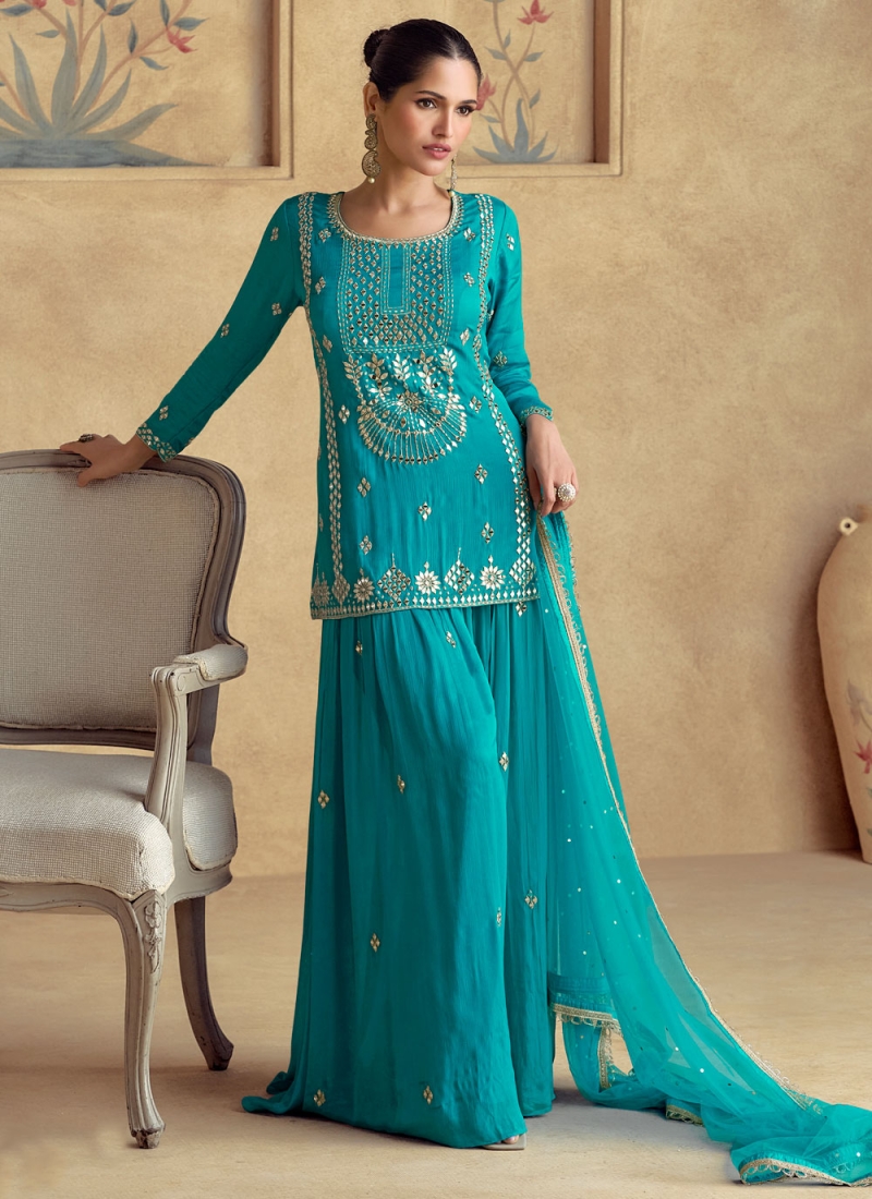 Blue Color Designer Salwar Kameez