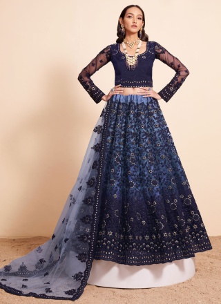 Blue Color Trendy Lehenga Choli