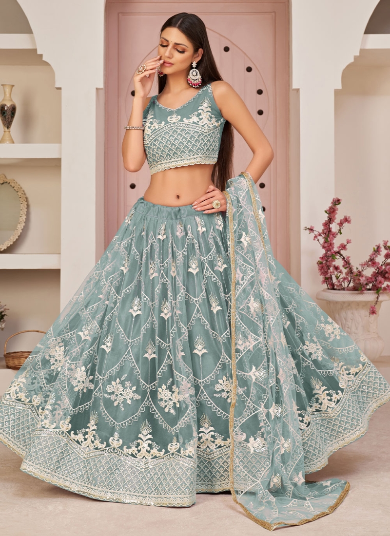 Light blue lehenga outlet choli