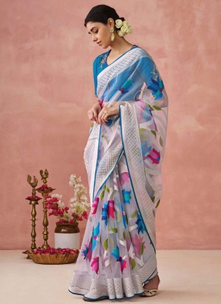 Brasso White Trendy Saree