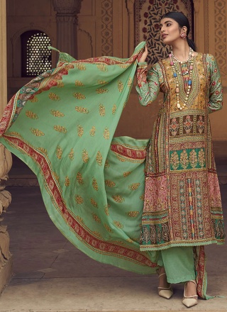 Breathtaking Digital Print Muslin Pakistani Salwar Kameez