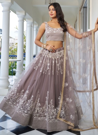 Breathtaking Embroidered Net Trendy Lehenga Choli