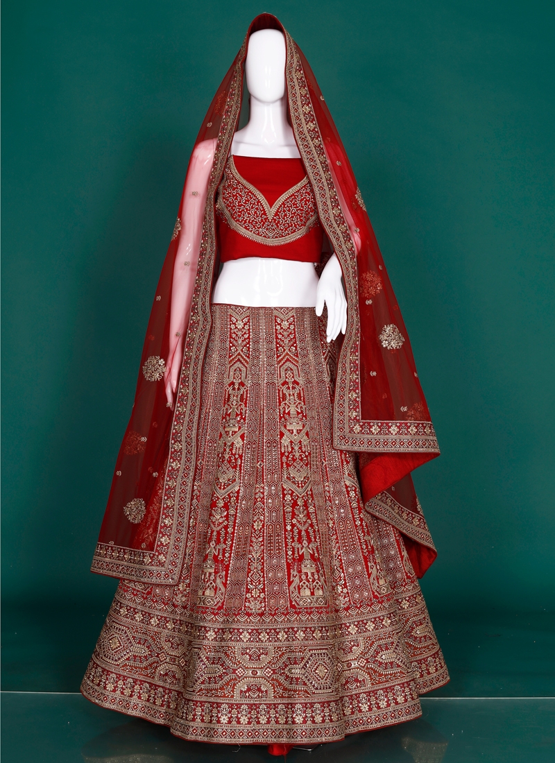 Charismatic Art Dupion Silk Diamond Work Designer Lehenga Choli