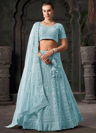 Chic Embroidered Net Readymade Lehenga Choli