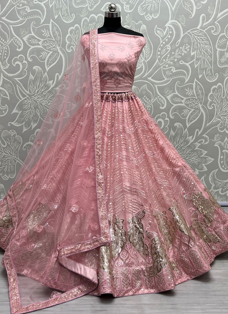 Chic Pink Sangeet Lehenga Choli