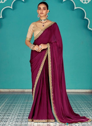 Compelling Crush Contemporary Saree