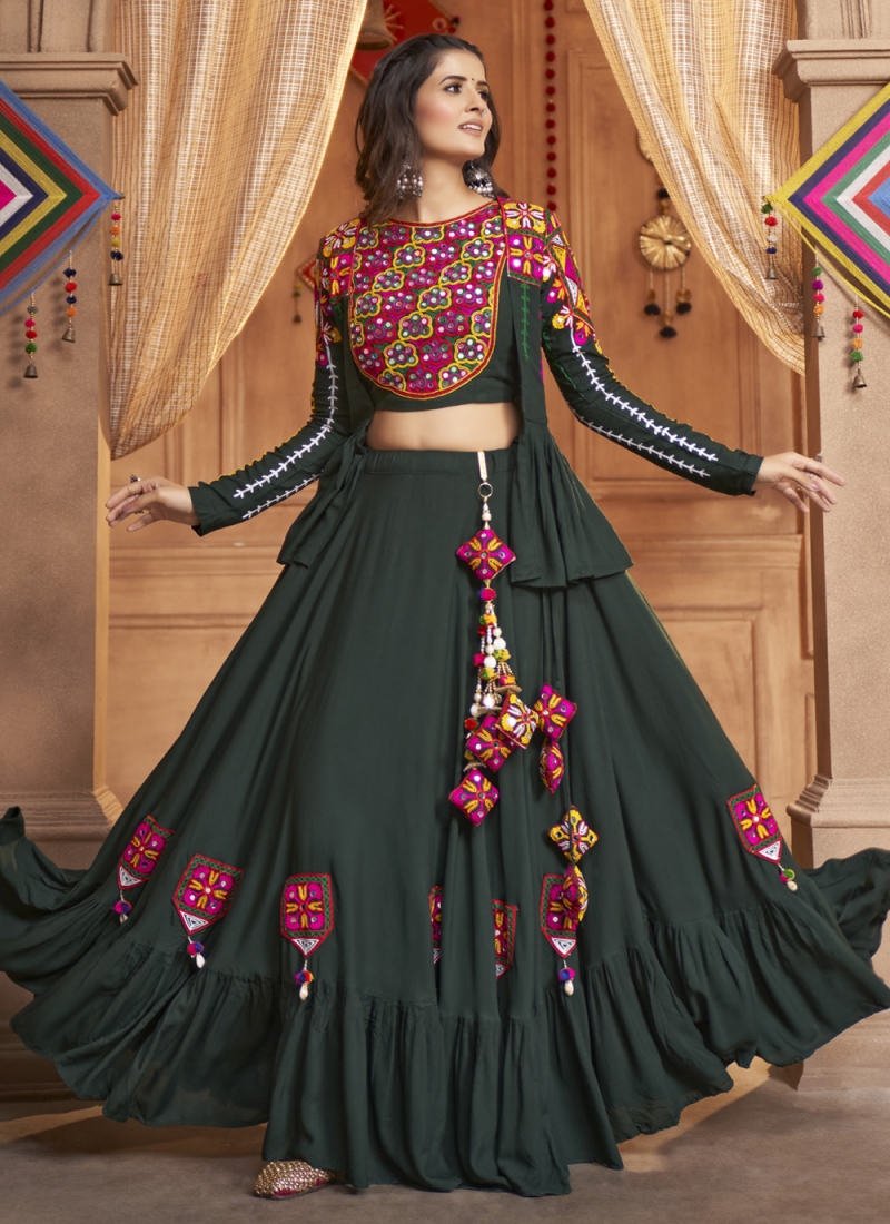 DESIGNER LEHENGA SAREE WITH READYMADE BLOUSE AND BELT