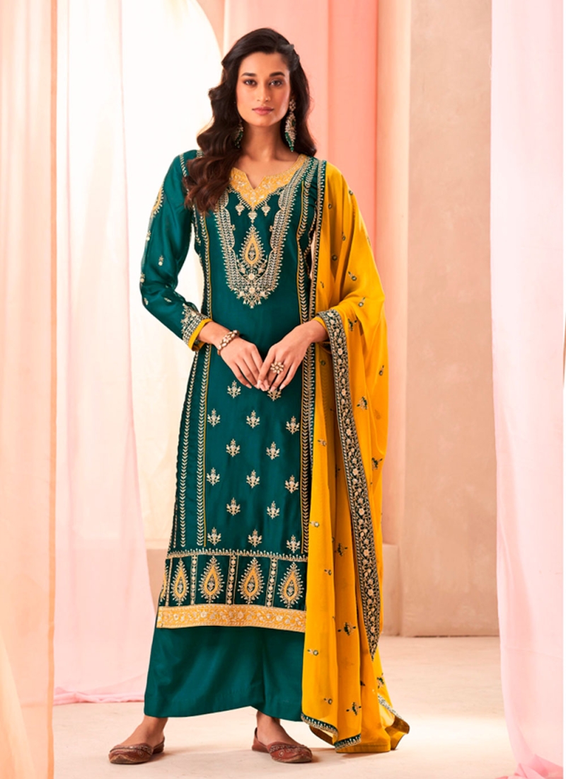 Dainty Embroidered Green Trendy Salwar Kameez 