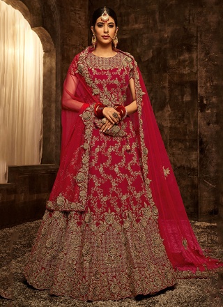 Dashing Velvet Wedding Designer Lehenga Choli