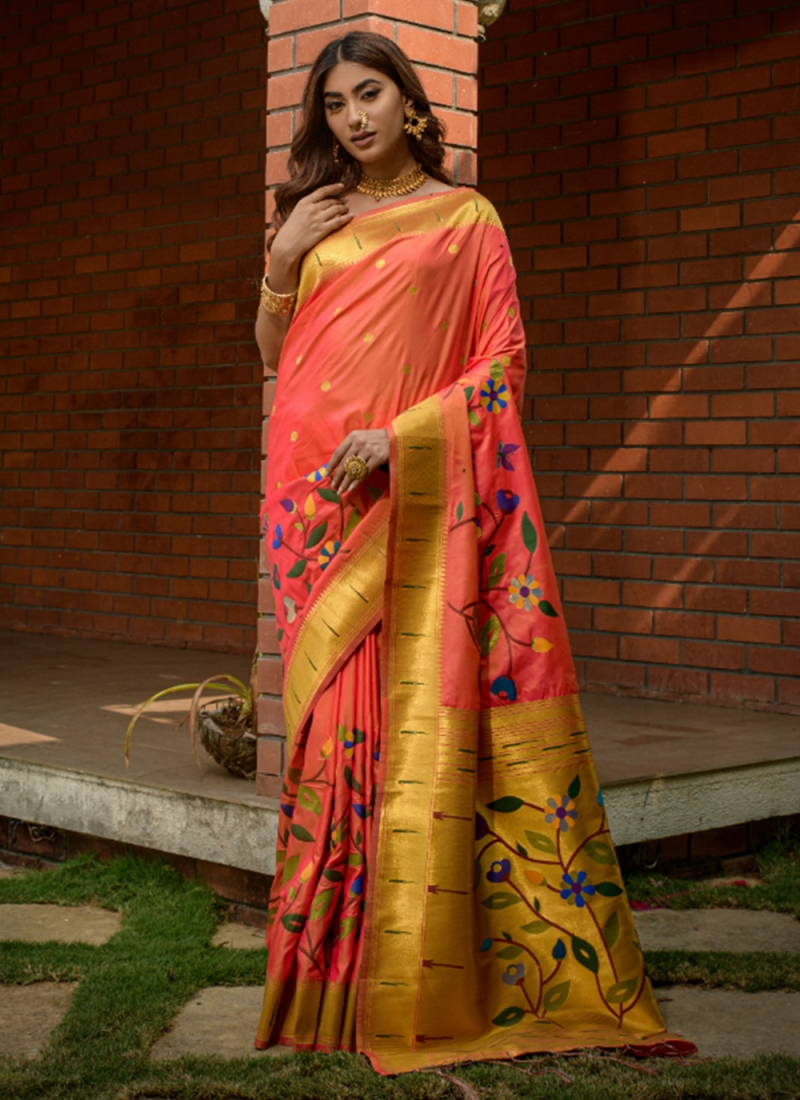 Yellow Color Banarasi Silk Traditional Saree