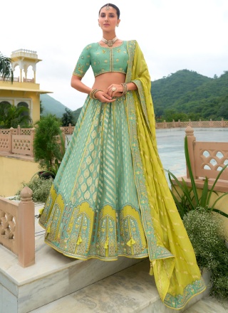 Delightful Khatli Work Silk Designer Lehenga Choli