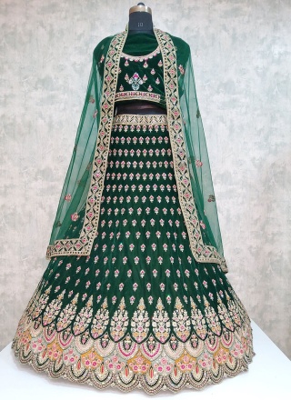 Delightful Velvet Designer Lehenga Choli