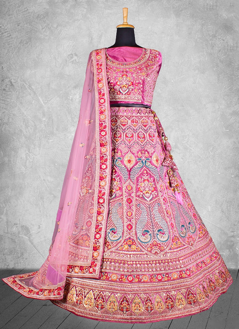 Distinctive Sequins Pink Lehenga Choli