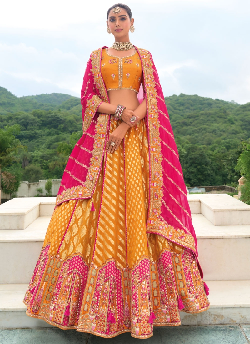 Distinctively Silk Engagement Trendy Lehenga Choli