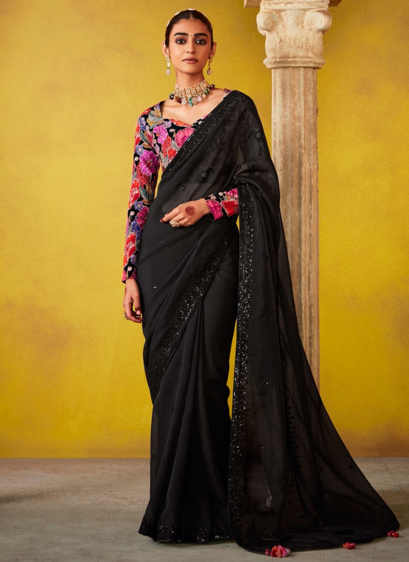 Divine Black Ceremonial Classic Saree