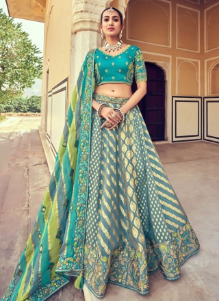 Nice Thread Green Designer Lehenga Choli