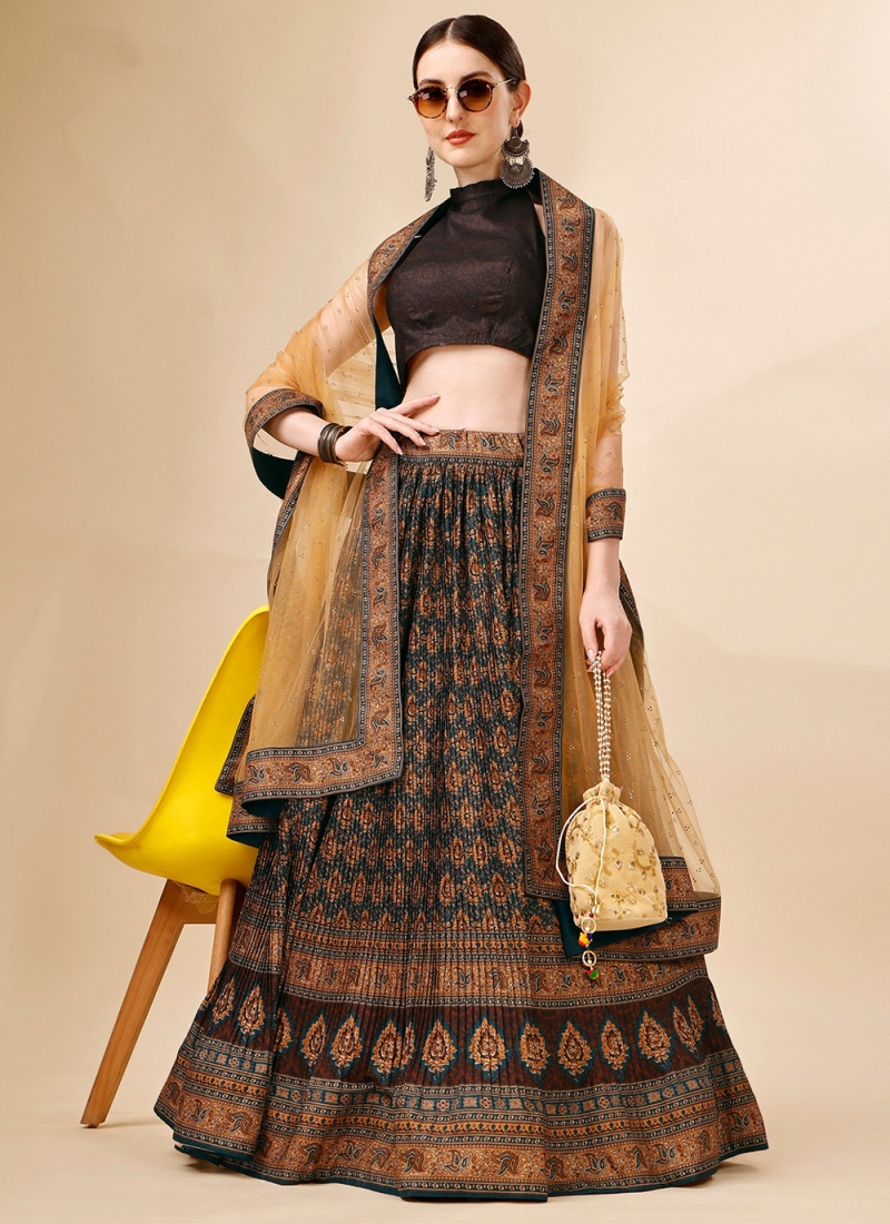 Brown Sequin Embroidered Lehenga Set | Arpita Mehta – KYNAH