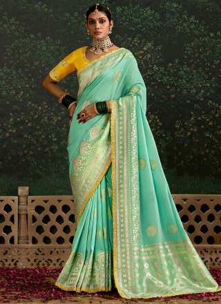 Excellent Border pure-dola Contemporary Saree