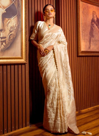 Exceptional Silk Embroidered Designer Saree