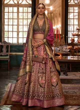 Exquisite Silk Sangeet Readymade Lehenga Choli