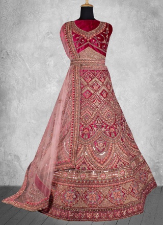 Extraordinary Red Engagement Lehenga Choli