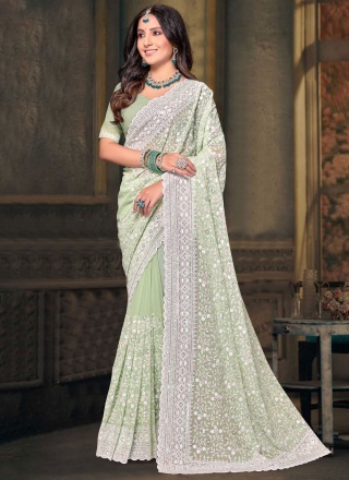 Eye-Catchy Embroidered Ceremonial Trendy Saree