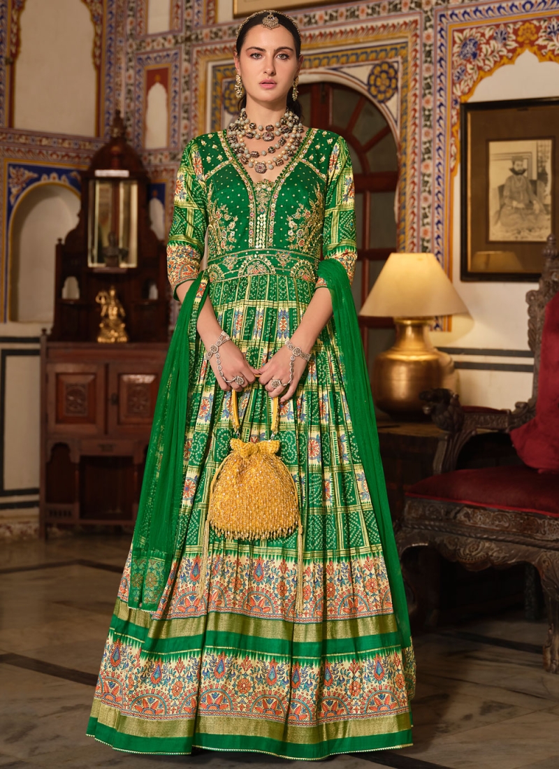 Fascinating Zari Silk Designer Gown